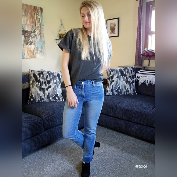 NWT Frame Le High Straight Jean in Imogen Dip - Picture 3 of 17